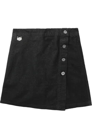 Chocoolate Wrap-front denim shorts