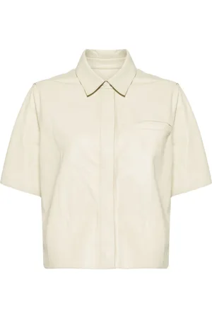 YVES SALOMON Cropped leather shirt