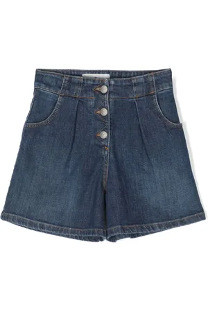 Etro Pleated denim shorts