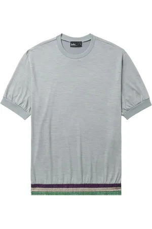 Kolor Striped-trim knit top
