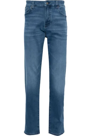 HUGO BOSS Low-rise tapered-leg jeans