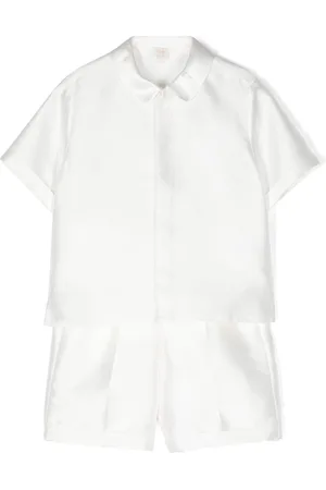 Il gufo Tailored satin short set