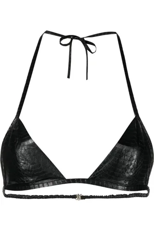 Rick Owens Snakeskin leather triangle bra