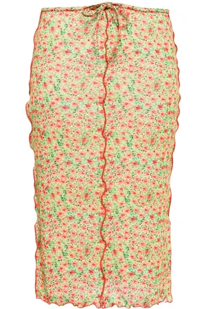 SIEDRES Joa floral ribbed skirt