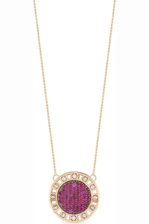 Officina Bernardi 18kt yellow large SenzaTempo ruby and diamond necklace