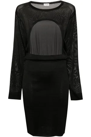 Saint Laurent Open-back knitted dress