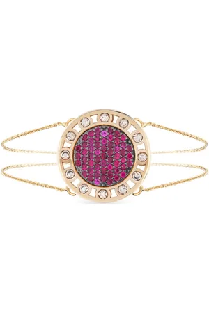 Officina Bernardi 18kt yellow large SenzaTempo ruby and diamond bracelet