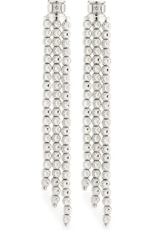 Officina Bernardi 18kt white gold Moon diamond drop earrings