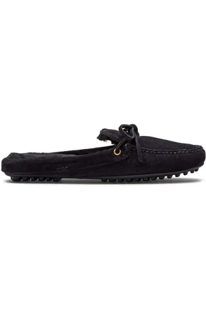 CAR SHOE Lace-up suede slippers