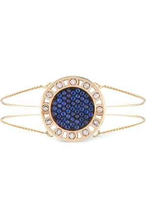 Officina Bernardi 18kt yellow large SenzaTempo sapphire and diamond bracelet