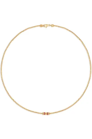 Officina Bernardi 18kt yellow Moon ruby necklace