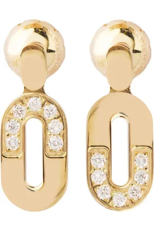 Officina Bernardi 18kt yellow Dea diamond drop earrings