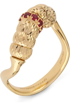Officina Bernardi 18kt yellow Enigma ruby ring