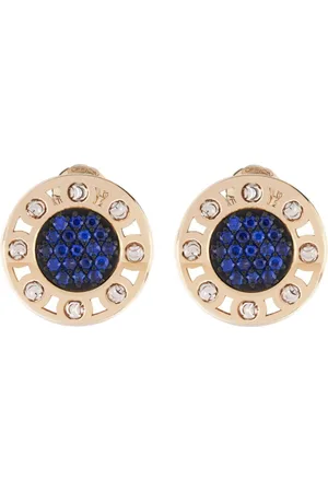 Officina Bernardi 18kt yellow and white small SenzaTempo sapphire earrings