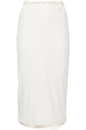 Jil Sander + layered cotton midi skirt