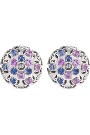 Officina Bernardi 18kt white gold Damasco sapphire earrings