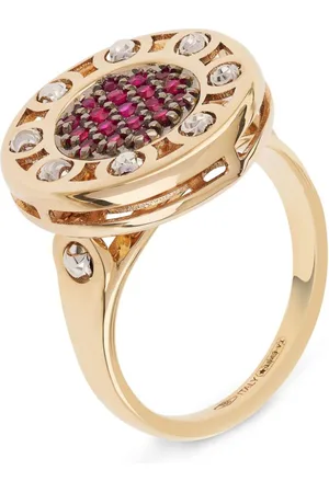 Officina Bernardi 18kt yellow and white small SenzaTempo ruby ring