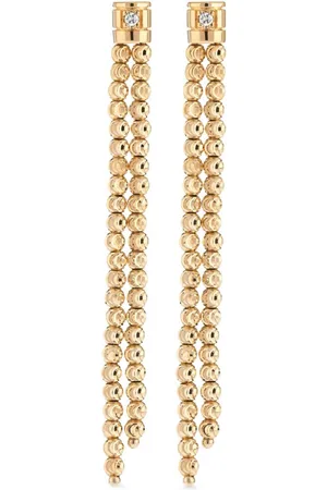 Officina Bernardi 18kt yellow Moon diamond drop earrings