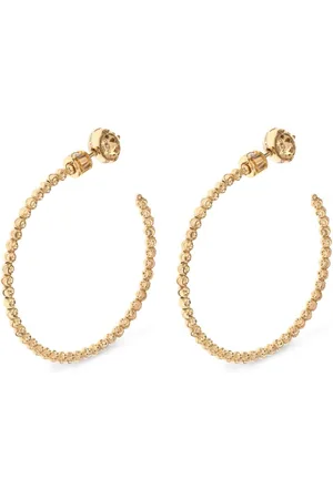 Officina Bernardi 18kt yellow Moon diamond large hoop earrings