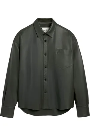 Ami Ami de Coeur-embroidery lambskin shirt