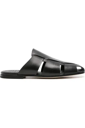 Officine creative Fidel leather caged slides
