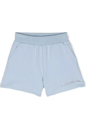 MONNALISA Rhinestone-embellished jersey-texture shorts