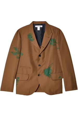 Comme des Garçons Paint-splatted single-breasted blazer