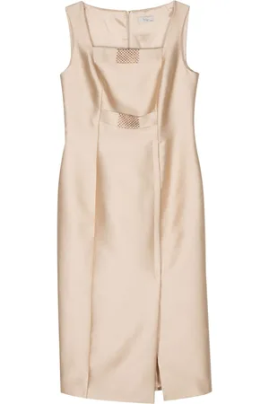 FELY CAMPO Crystal-embellishment crepe dress