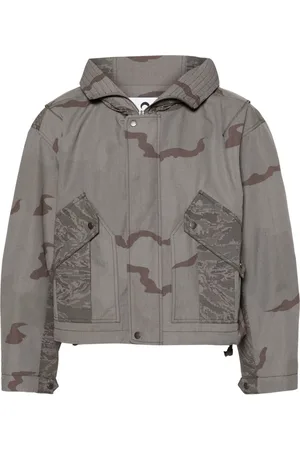 Marine Serre Camouflage-print hooded jacket