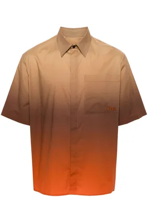 Msgm Logo-embroidered cotton shirt