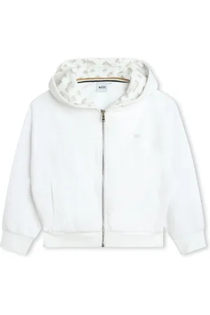 HUGO BOSS Logo-print zipped hoodie