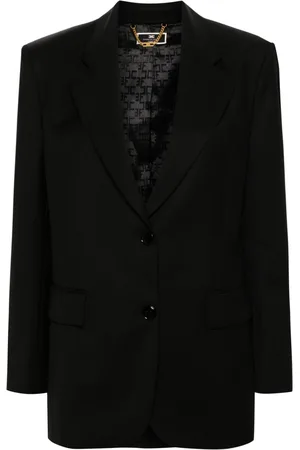 Elisabetta Franchi Single-breasted virgin wool blazer