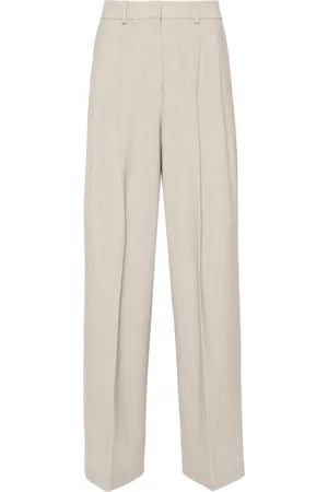 THEORY Pleated wide trousers