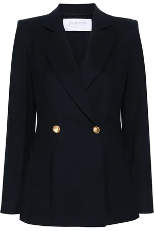 Harris Wharf London Honeycomb double-breasted blazer