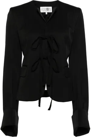 Maison Margiela Tie-fastening crepe blazer
