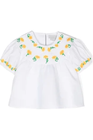 Stella McCartney Motif-embroidered ruched blouse