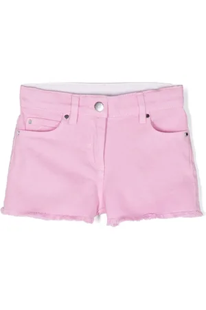 Stella McCartney Mid-rise frayed denim shorts