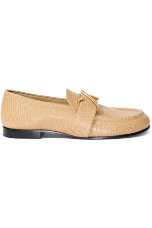 Proenza Schouler Monogram-plaque embossed-leather loafers