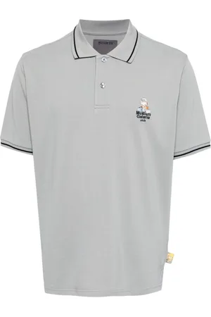 Musium Div. Logo-appliqué cotton polo shirt