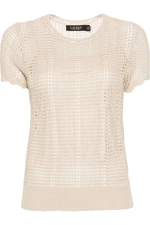 Ralph Lauren Eyelatopen-knit T-shirt