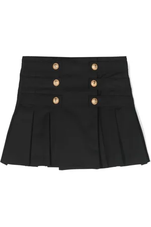Balmain Pleated virgin wool wrap skirt