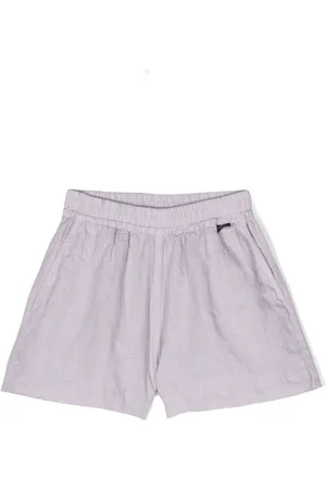 Aspesi Elasticated-waist linen shorts