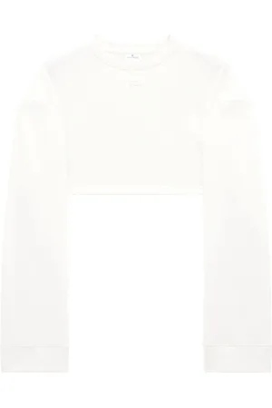Courrèges Cocoon cotton cropped sweatshirt