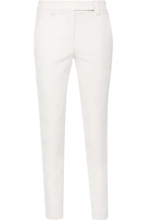 Brunello Cucinelli Slim-fit cropped cotton trousers
