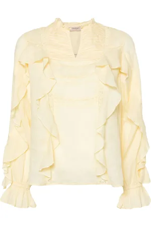 Twin-Set Lace-detailing ruffled blouse