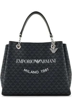 Emporio Armani Milano 1981 logo-print tote bag