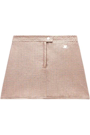 Courrèges Re-Edition checked miniskirt