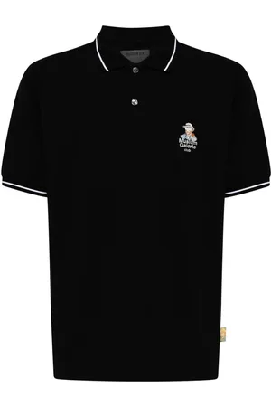 Musium Div. Logo-embroidered cotton polo shirt