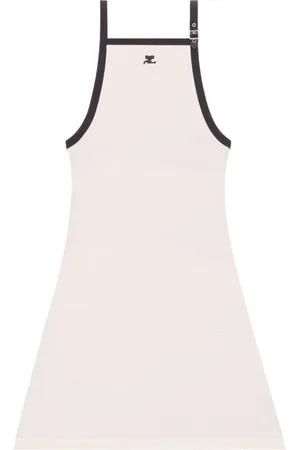 Courrèges Contrast-trim cotton minidress