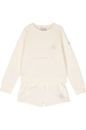 Moncler Logo-embroidered cotton shorts set